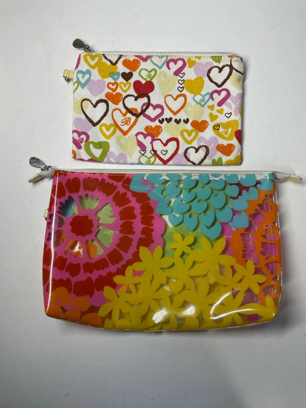 Brighton Petal Play Clear Tote Bag PVC Wipeable Vinyl Beach Floral w/accessories